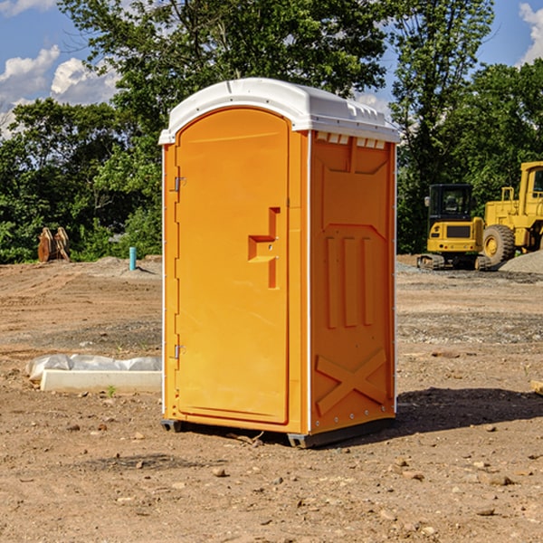 how often are the porta potties cleaned and serviced during a rental period in Amherst